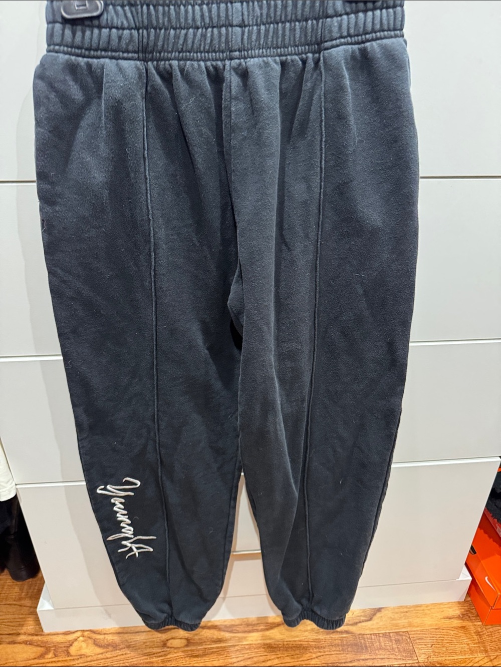 YoungLA Black Fleece Drawstring Joggers
